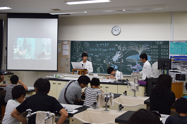 世田谷学園_生物部員のアドバイスで、受験生親子が解剖体験